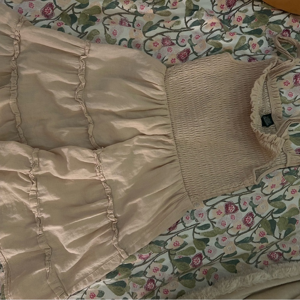 Wild Fable Beige Ruched Top